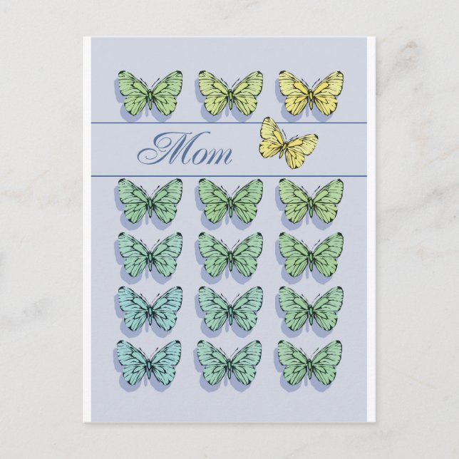 Mors dag Butterfly Vykort (Framsida)