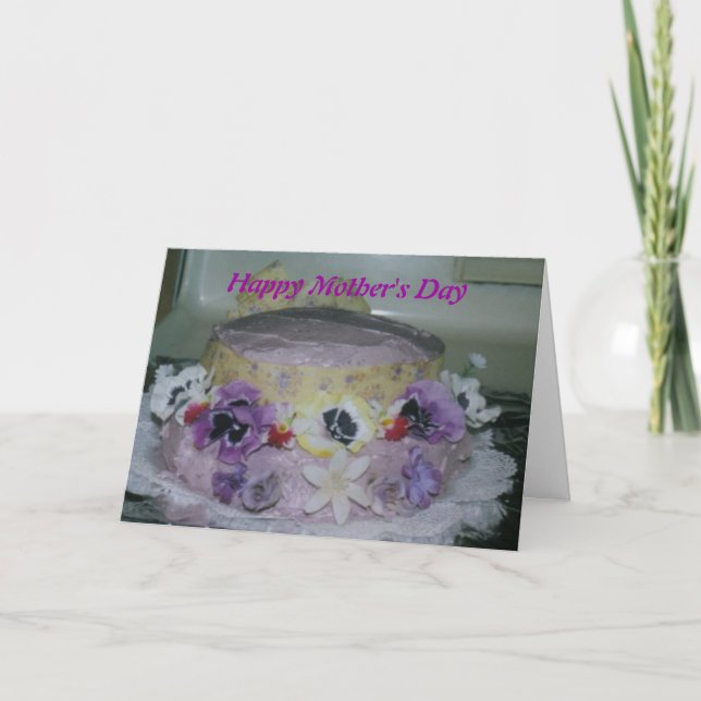 Mors dag Cake Kort (Framsida)