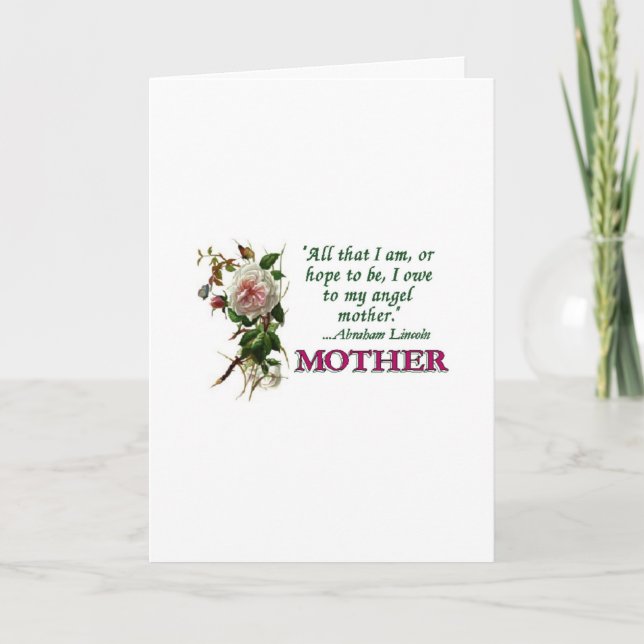 Mors dag Card Antique Ro Kort (Framsida)