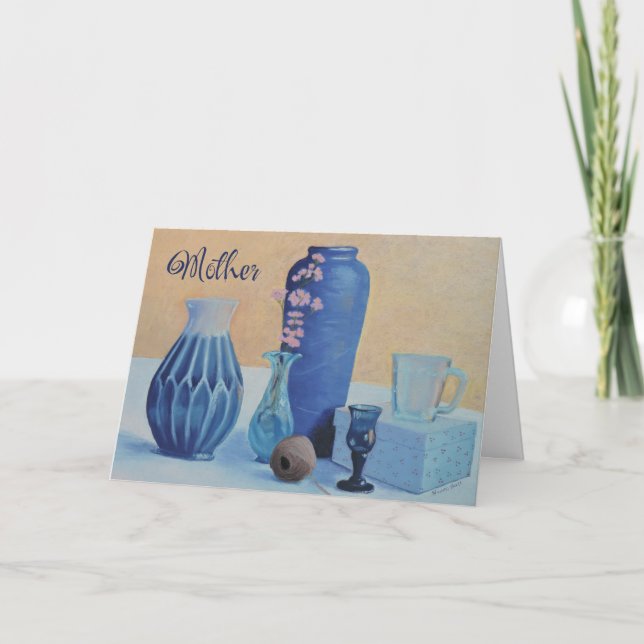 Mors dag Card Blue Vas Kort (Framsida)