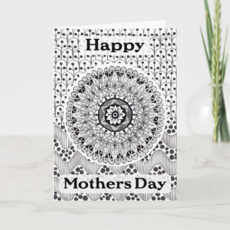 Mors dag Card Doodle Medallion Tack Kort