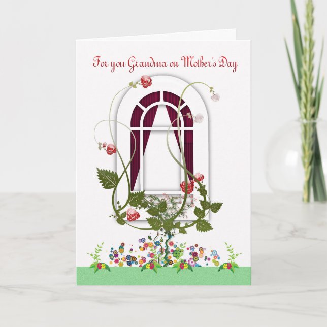 Mors dag Card - Grandma Flowers Kort (Framsida)