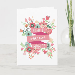 Mors dag Card, hem är var min mamma är Kort