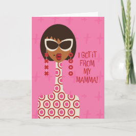 Mors dag Card - jag har det från min mamma Tack Kort