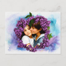 Mors dag Card Lilacs Personlig Photo Ram