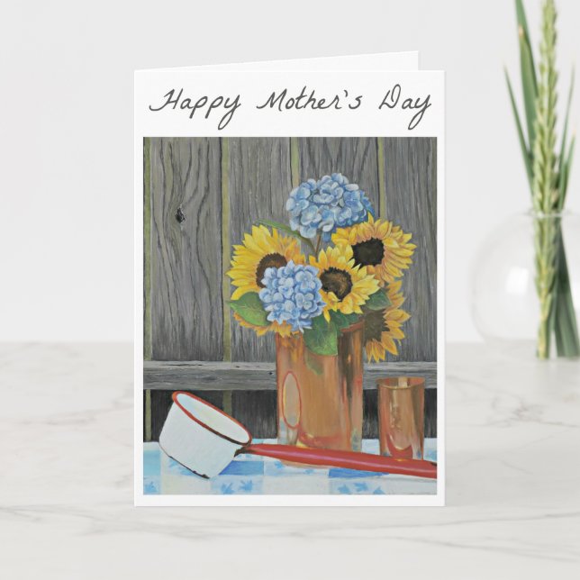 Mors dag Card Solros Bouquet Kort (Framsida)