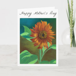 Mors dag Card-solrossolrosa för Orange Kort