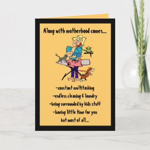 Mors dag Card, tillsammans med moderskap kommer... Kort