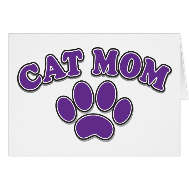 Mors dag Cat Mamma Hälsningskort (Framsidan Horizontal)