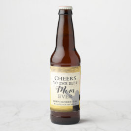 Mors dag Cheers Photo Ölflaska Etikett