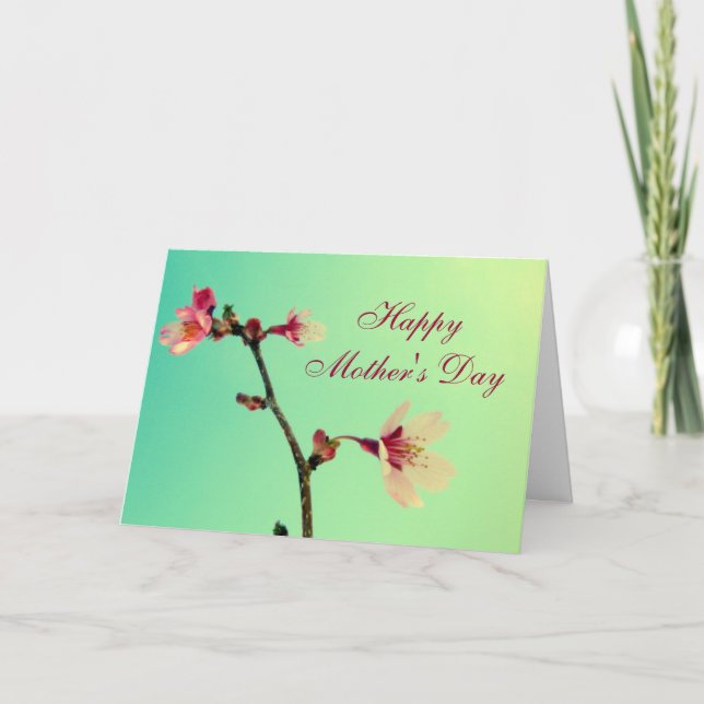 Mors dag Cherry Blommar Greeting Card Kort (Framsida)