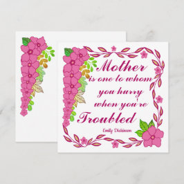 Mors dag citerar ur Emily Dickinson Card