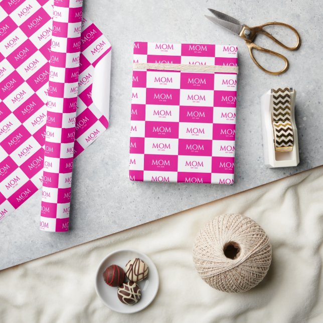 Mors dag Classic Caps Rosa Mamma Etablerad  Presentpapper (Hantverk)