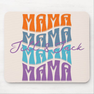 Mors dag Colorful Typography Mamma Kids Namn Musmatta