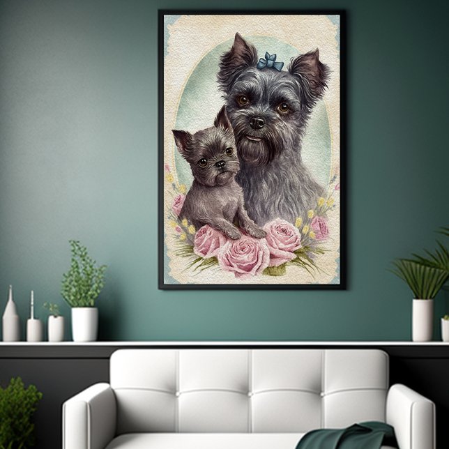 Mors dag Cute Affenpinscher Hund Mamma Poster (Skapare uppladdad)