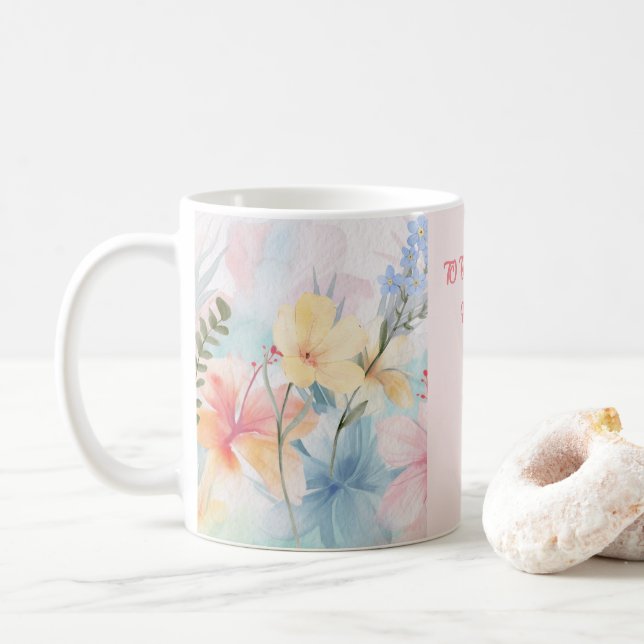MORS DAG CUTE BLOMMIGT KAFFEMUGG (Med munk)