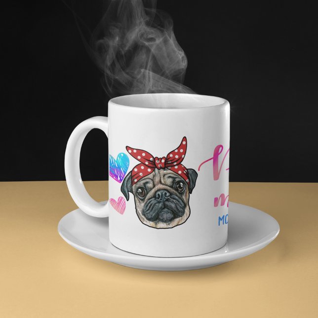 Mors dag Cute Hund Hund älskare Gift med Mamma Kaffemugg (Skapare uppladdad)