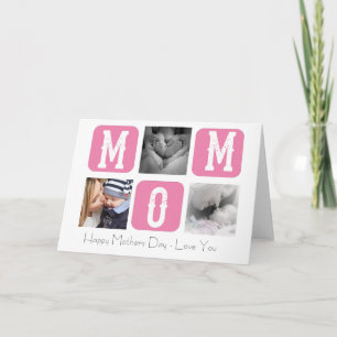 Mors dag Cute-mall - fotokollage Kort