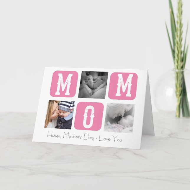 Mors dag Cute-mall - fotokollage Kort (Framsida)