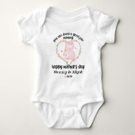 Mors dag Cute Personlig Rosa Blommigt Grisar T Shirt