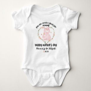 Mors dag Cute Personlig Rosa Blommigt Grisar T Shirt