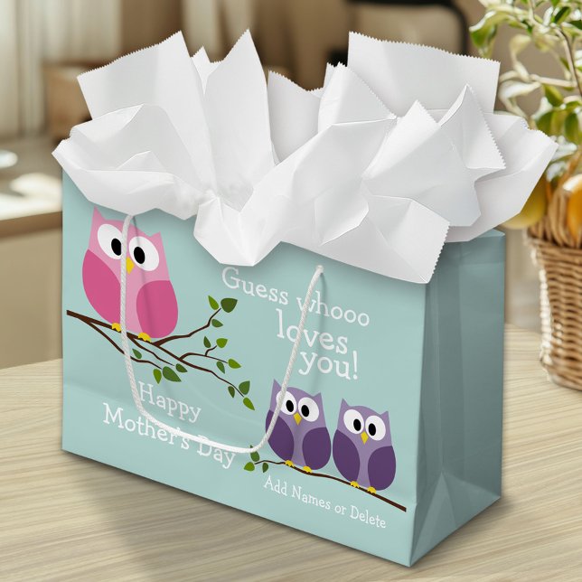 Mors dag - Cute Uggla (Custom Mother's Day Gift Bag)