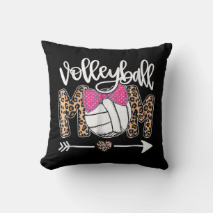 Mors dag Cute Volleyball Mamma Leopard Roligt Boll Kudde