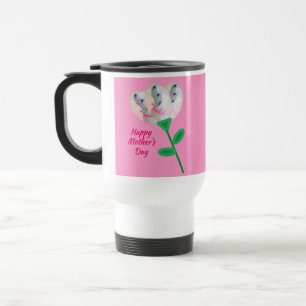 Mors dag CutePuppy Hund Flower Rosa 3 Photo Resemugg