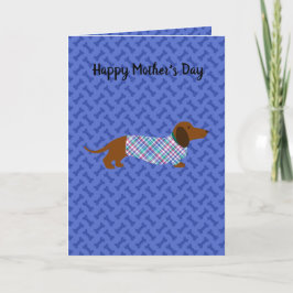 Mors dag Dachshund-kort Kort