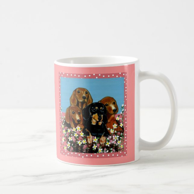 Mors dag Dachshundar Kaffemugg (Höger)