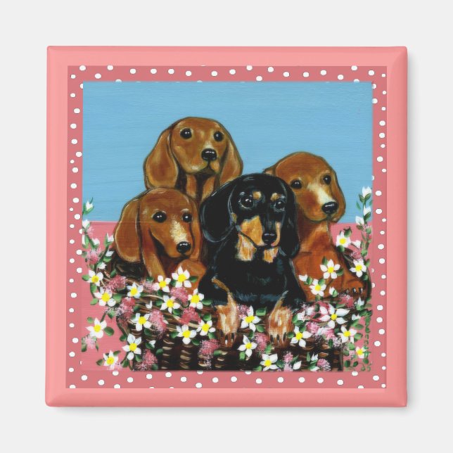 Mors dag Dachshundar Magnet (Framsidan)