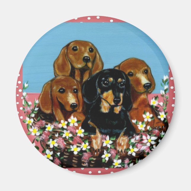 Mors dag Dachshundar Magnet (Framsidan)