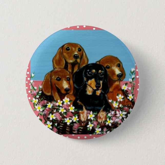 Mors dag Dachshunds Knapp (Framsida)