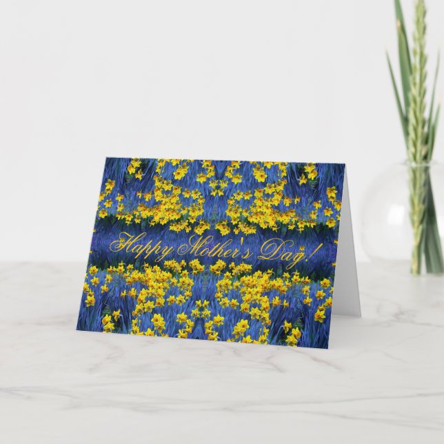 Mors dag Daffodil Vår Fantasy Kort (Framsida)