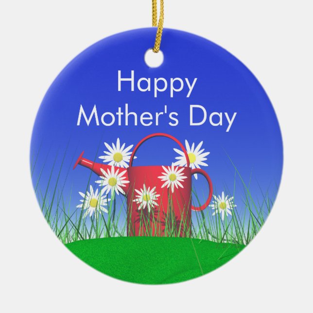 Mors dag Daisy och vattendjur Julgransprydnad Keramik (Framsidan)
