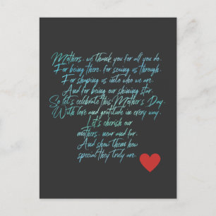 mors dag dikt och blommor vykort