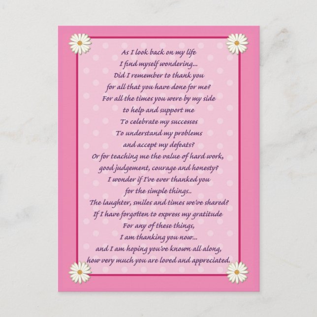 Mors dag Dikt Vykort (Framsida)