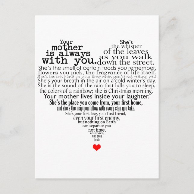 Mors dag dikt vykort (Framsida)