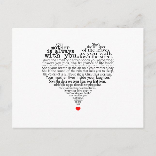 Mors dag dikt vykort (Framsida)