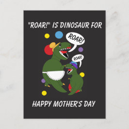 Mors dag Dinosaur Son Mamma personalize Vykort