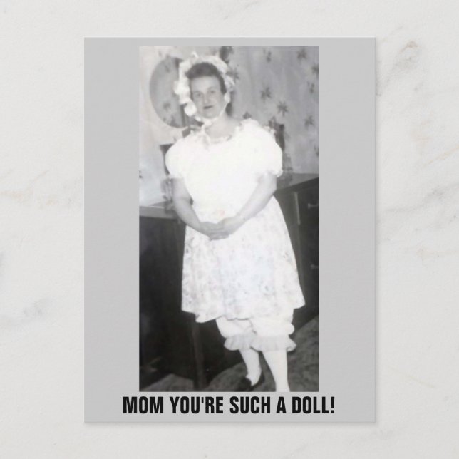 MORS DAG DOLL VYKORT (Framsida)