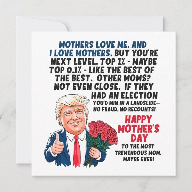 Mors dag Donald Trump Julkort (Framsida)