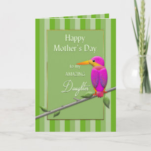 Mors dag, dotter, Tropical Bird Fuchsia Kort
