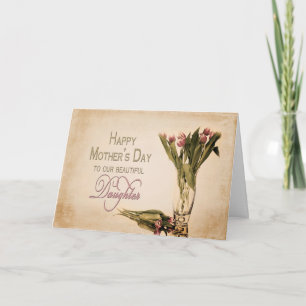MORS DAG - DOTTER - VINTAGETULPAN KORT