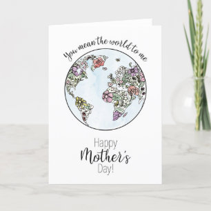 Mors dag Du Elak World to Me Card Tack Kort