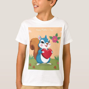 Mors dag ekorre med hjärta t shirt