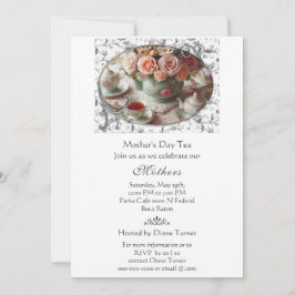 Mors dag Elegant Tea Party Inbjudningar
