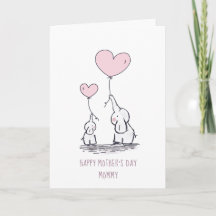 Mors dag Elephants Mamma och Baby