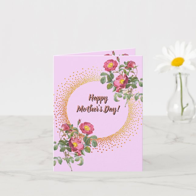 Mors dag engelsk trädgård blommor kort (Skapare uppladdad)