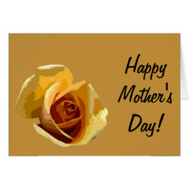 Mors dag, enkelt Gul ros, gratulationskort Hälsningskort